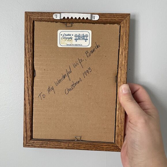 Vintage Wood Frame Wall Decor "The Very Best Love Stories Have No Endings" 9x11 - Picture 2 of 6